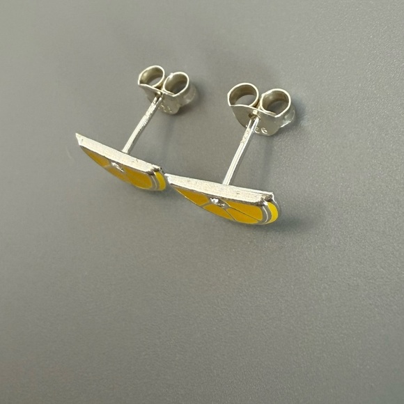 Sterling Silver Cubic Zirconia Lemon Ear Studs - Picture 11 of 13